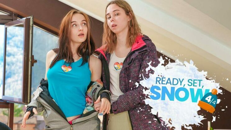 Snow Much Fun: Brunette and Blonde Lesbians Unleashed