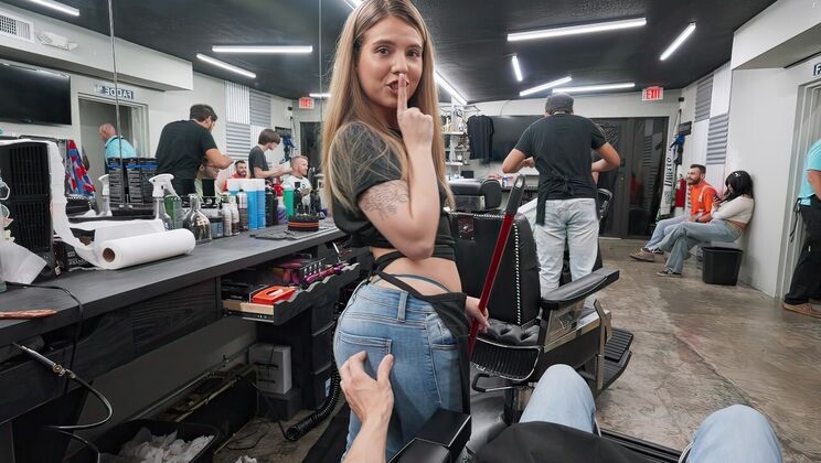[MOFOS] - Lucky's Barber Shop Blowjob - Parker Ambrose - Lucky Anne