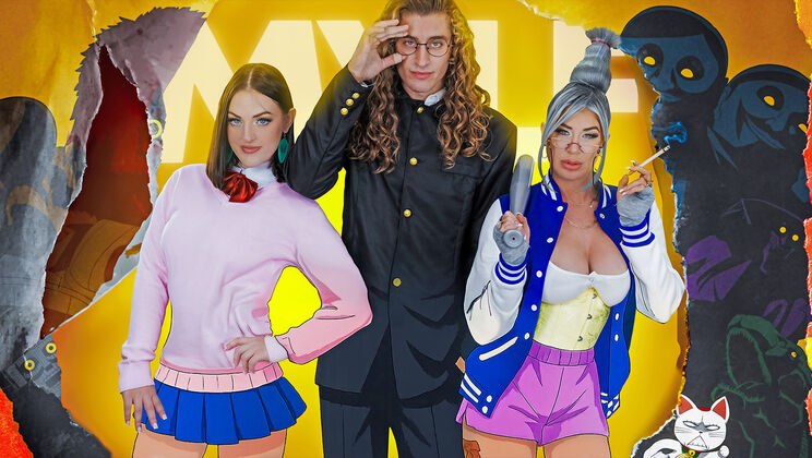 [BadMilfs] - Blonde MILF & Brunette Threesome Fuck Ghosts Out of Giovanni - Lolly Dames - Giovanni - Lucy Lotus