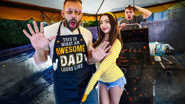 [FamilyStrokes] - Hairy Pussy Teen Gets Marinated By Daddy